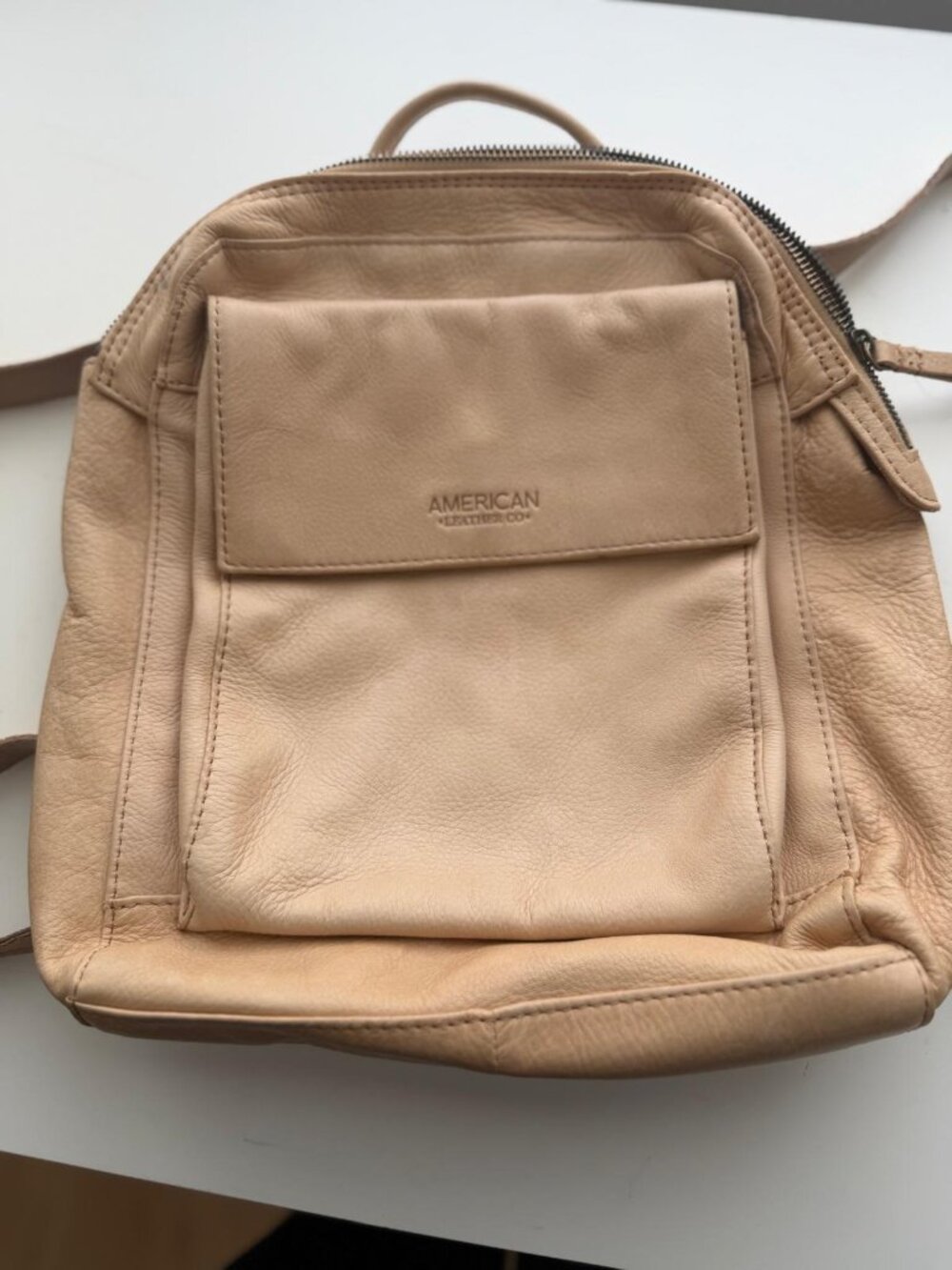 American Leather Co. Liberty mini backpack,soft, pebbled leather.